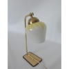 Lampka retro z mosiężnymi detalami i szklanym kloszem